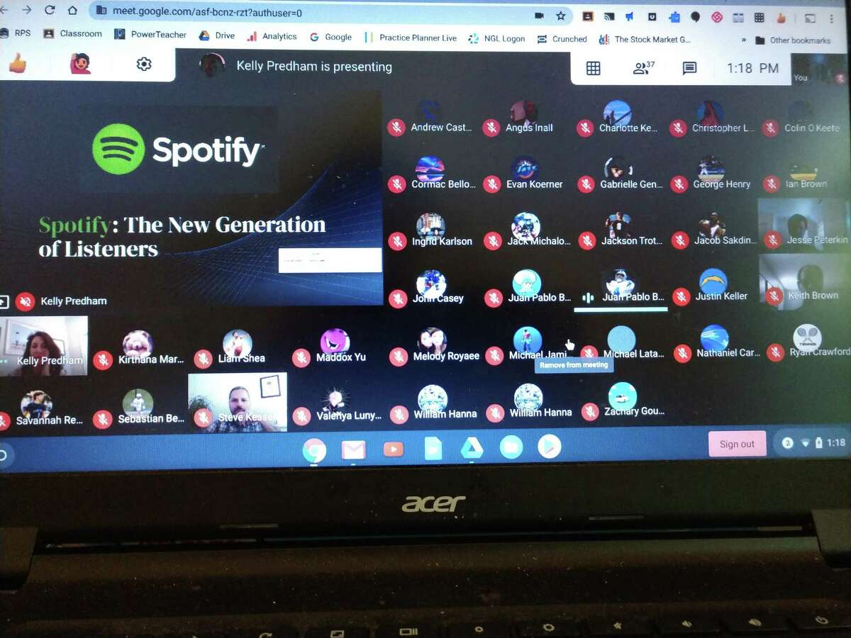 Thirty five Ridgefield High School Business Concepts students participated in the thrid annual virtual symposium with Steve Kessleman, owner of DFT Strategy and a Ridgefield resident.
