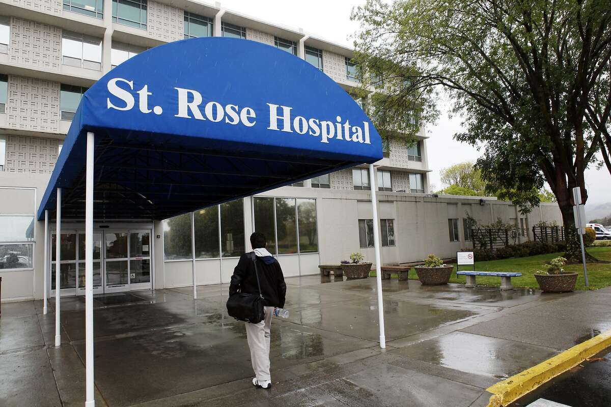 St Rose Hospital in Hayward, Calif., is in dire financial straits. The charity hospital treats anyone who walks in the door, regardless of whether they have insurance. Alameda County, Kaiser, Washington Hospital in Fremont and others are now cobbling together emergency funding to keep the place open.