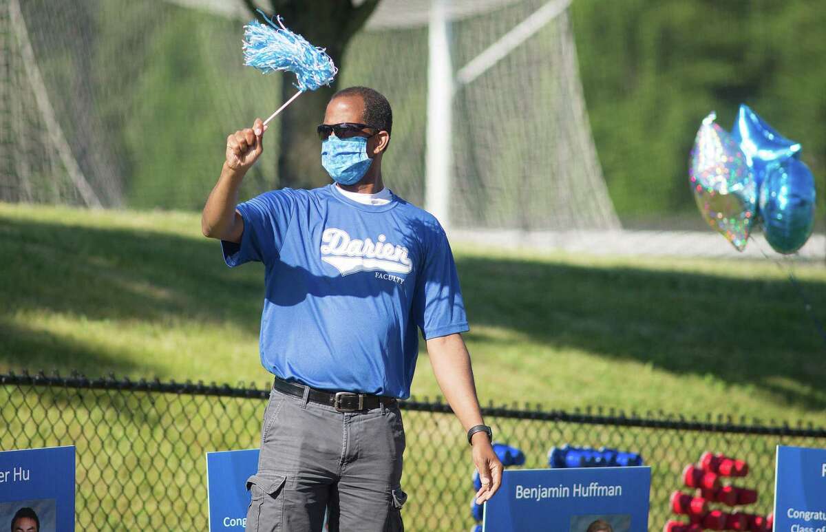Darien High held a wave-through graduation car parade for the Class of 2020 seniors on the morning of June 12, after postponing it due to weather from June 11.