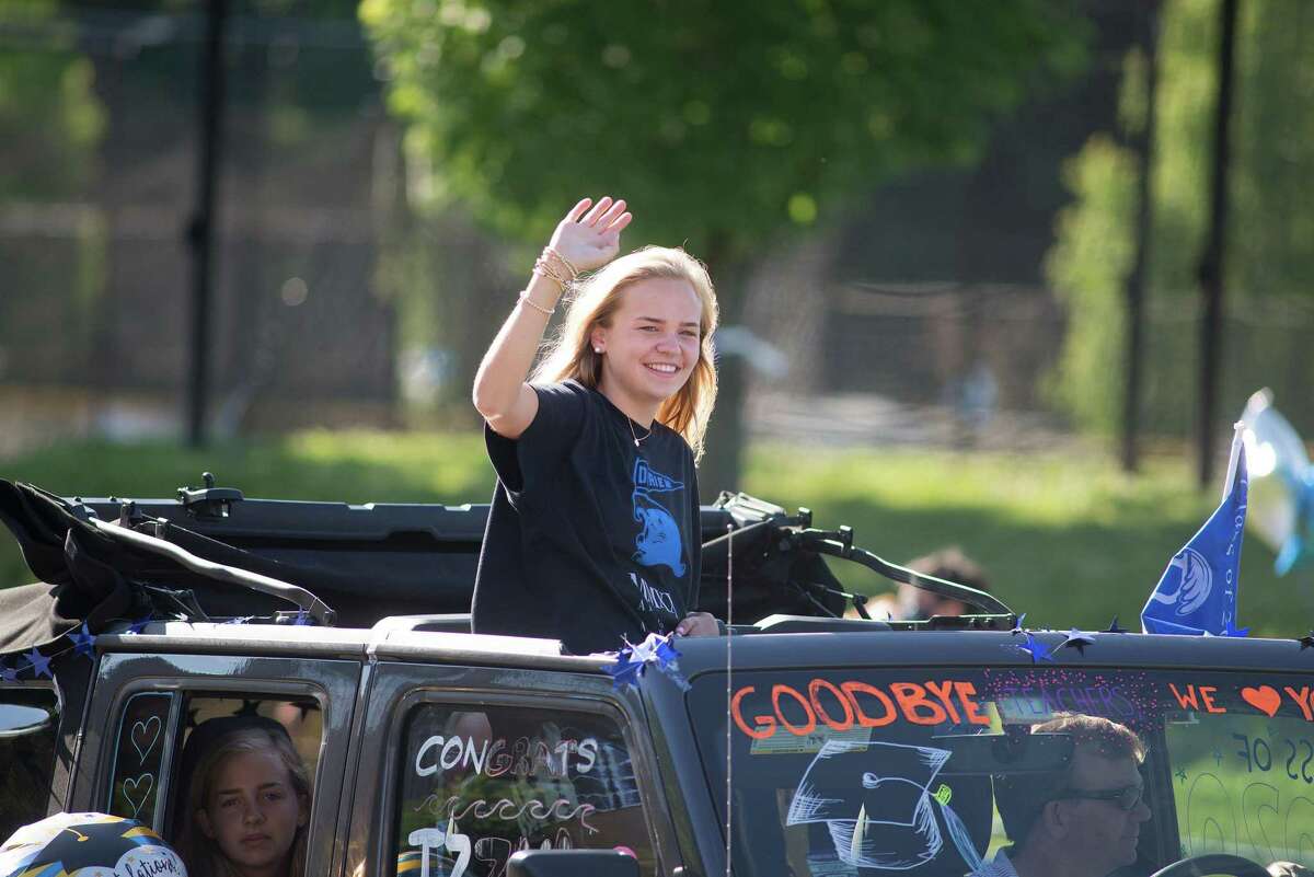 Isabelle Smith. Darien High held a wave-through graduation car parade for the Class of 2020 seniors on the morning of June 12, after postponing it due to weather from June 11.