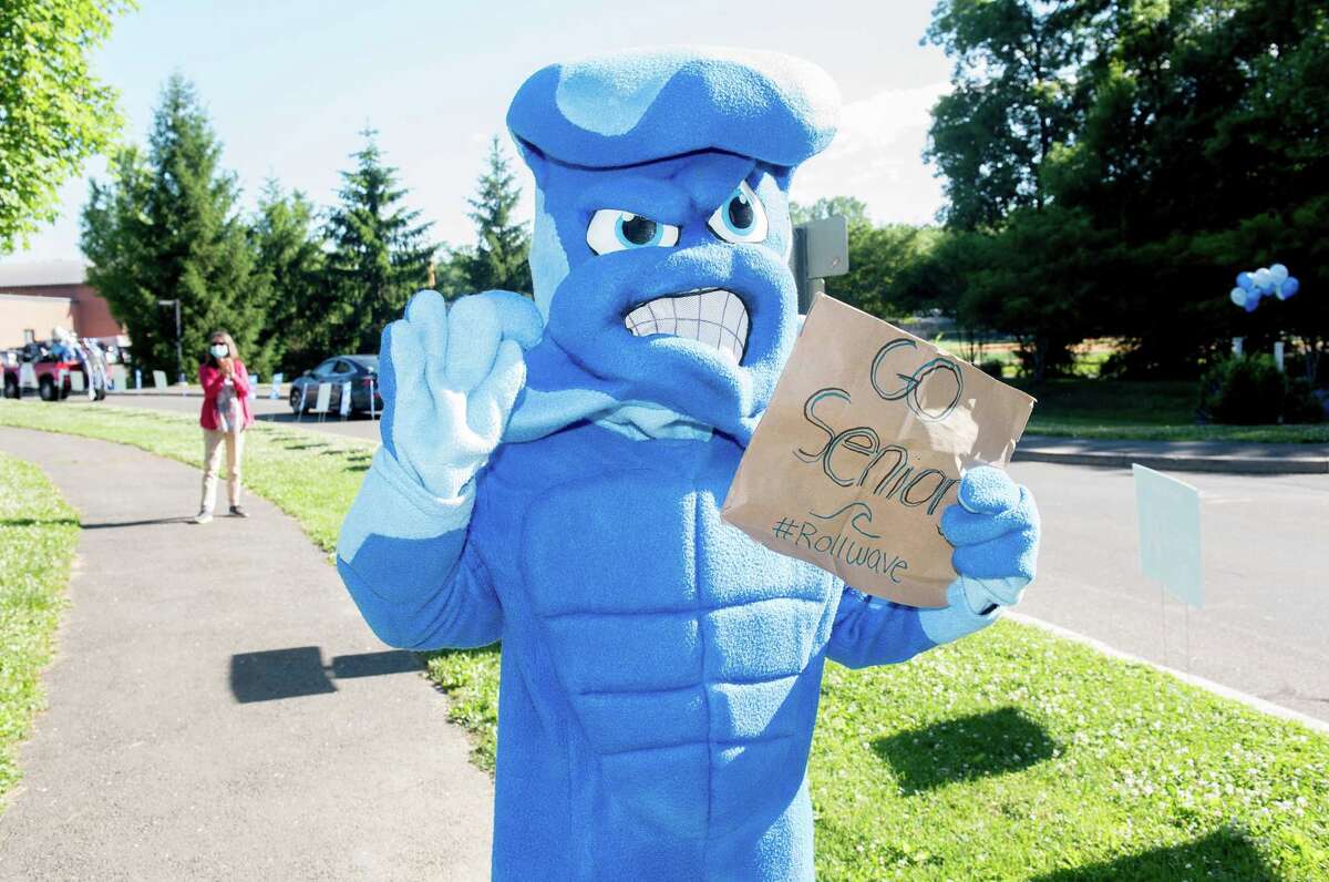 Darien High held a wave-through graduation car parade for the Class of 2020 seniors on the morning of June 12, after postponing it due to weather from June 11.