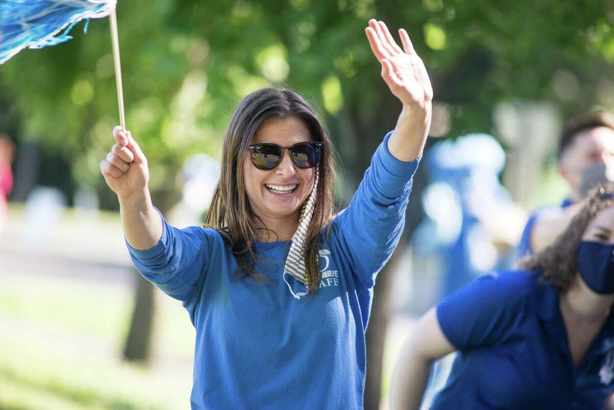 Darien High held a wave-through graduation car parade for the Class of 2020 seniors on the morning of June 12, after postponing it due to weather from June 11.