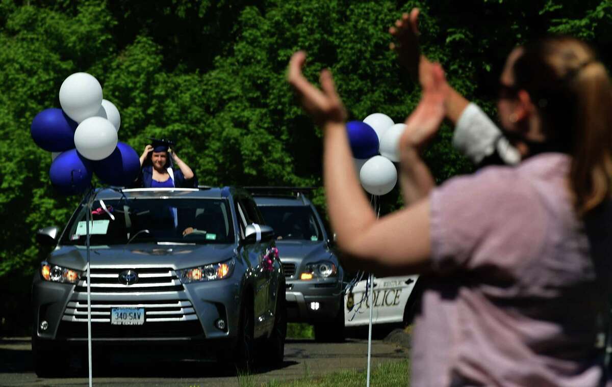 Photos Westport celebrates Staples graduates with car parade