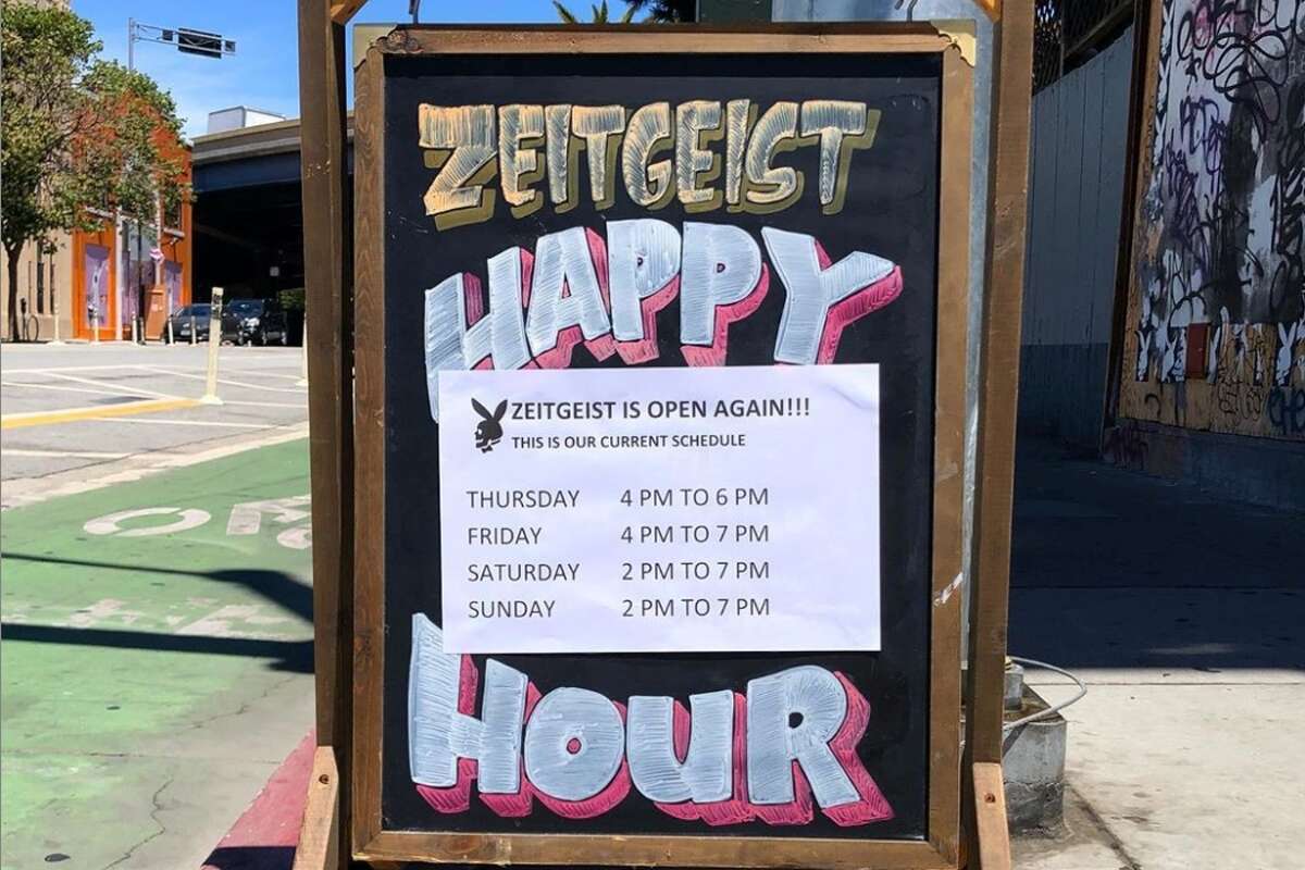 San Francisco public health officials modified the city's shelter-in-place order to allow restaurants to reopen Friday. Bars with a food license can also open if it offers food and meet safety guidance. This weekend, Zeitgeist will serve grilled patty melts, cheeseburgers and grilled cheese sandwiches from its outdoor grill. Drink options include margaritas, bloody marys, lots of bottled beer and bottled seltzer options and five draft beers. Patrons will order food and drinks and then enjoy their meals at assigned seats. The establishment is posting hours and menu options on its Instagram page and will be expanding its menu and hours in coming weeks. "It has been fun to try to figure out how to completely turn this upside down," said Burmeister. "This will be a good weekend to see how this all goes." She added: "We are dedicated to keeping the experience as authentic as we can. The music will be the same. There will be a lot of familiar faces in the staff."