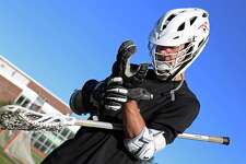 Austin Russell of Fairfield suits up to play at Ludlowe High School field on Sunday, June 14, 2020, in Fairfield, Conn.