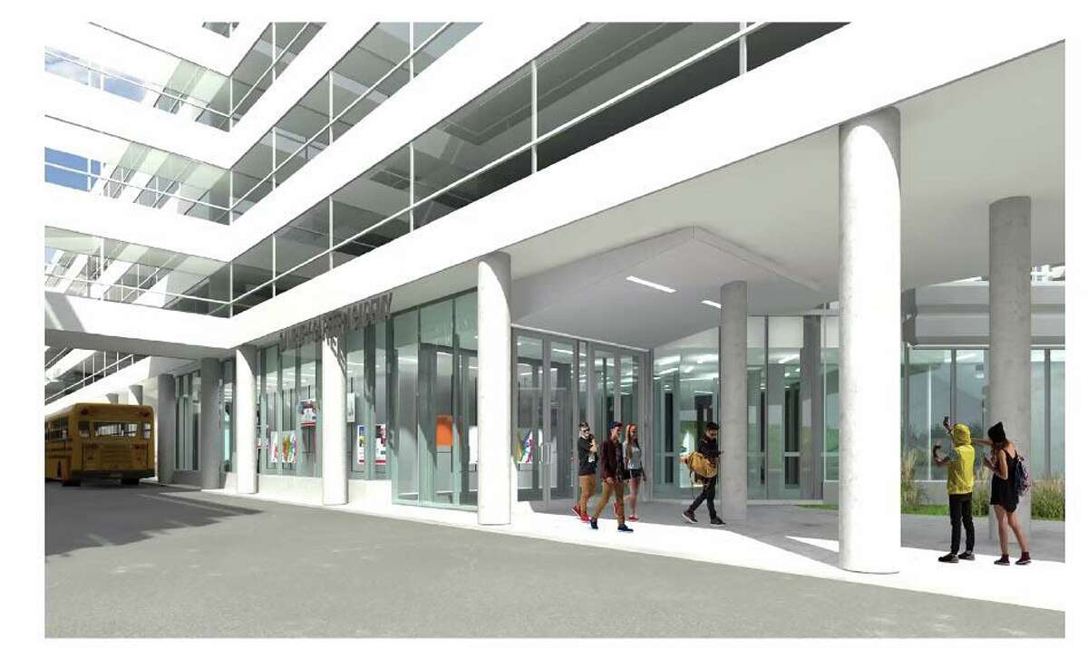 A preliminary rendering of the Danbury Career Academy for middle and high school students at the Summit.