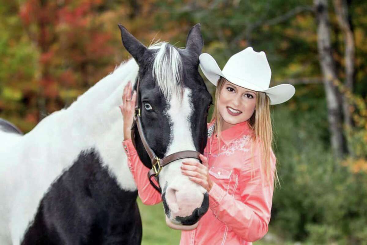 Nineteen-year-old Brooke Voelker shares a smile with her horse, Sierra, for the camera. Voelker has been involved with the Mecosta County Free Fair since a young age. Unfortunately, she was unable to participate this year, her final year, due to the coronavirus. (Photo courtesy of Brooke Voelker)