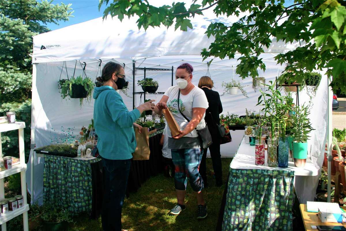Teh crowd was light for opening weekend at the Evart and Reed City farmers' markets on June 13. The farmers' markets will be open each Saturday through October and will offer fresh produce, fresh meats and eggs, and many handemade pastries and other items.