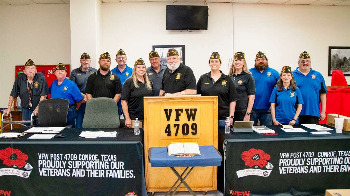 The Veterans of Foreign War Post 4709 in Conroe has elected its first female commander. Commander Raquel “Kelly” Glass stood among Senior Vice Adam Black, and Junior Vice Marcy Phillips as she was sworn into her new leadership role on June 3 at the post.