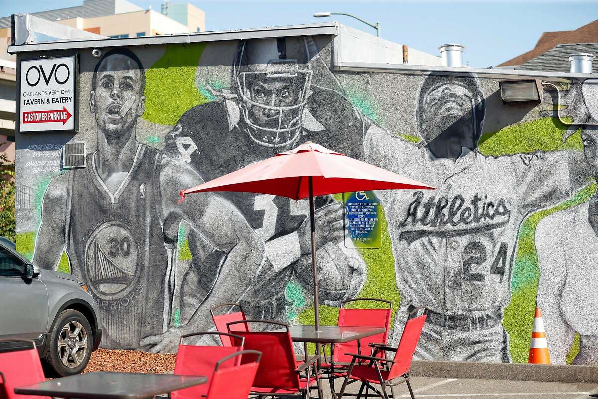 Stephen Curry on mural at OVO- Oakland's Very Own at 5319 Martin Luther King Jr Way in Oakland, Calif. on Tuesday, July 10, 2018.