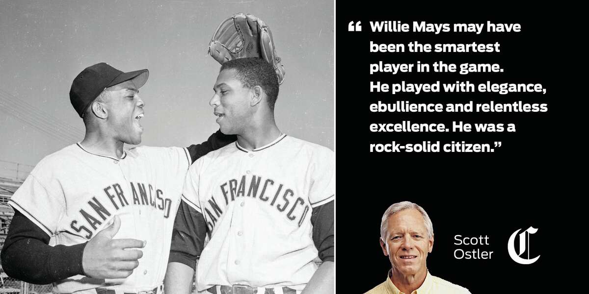 Willie Mays Holding Baseball Bat by Bettmann