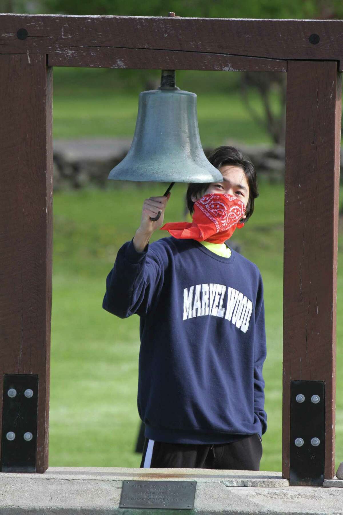 Marvelwood School in Kent recently held a virtual commencement exercise for its class of 2020. David Ma of Kent, student body president and valedictorian, ran the Piper Victory Bell in honor of all his classmates.