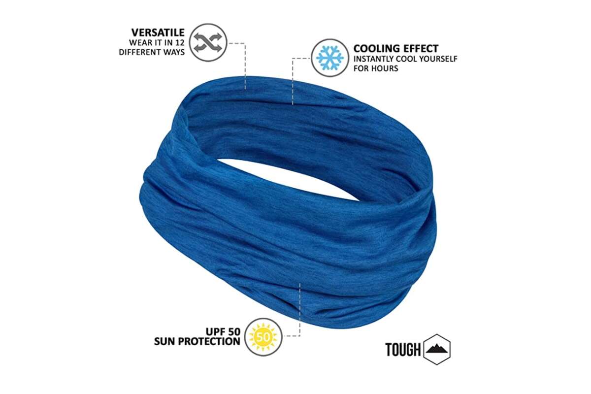 12-in-1 Cooling Neck Wrap $14.95 This mask is specifically designed for anyone trying to keep cool. The manufacturer recommends you soak it in water before use for an “extra chill.”