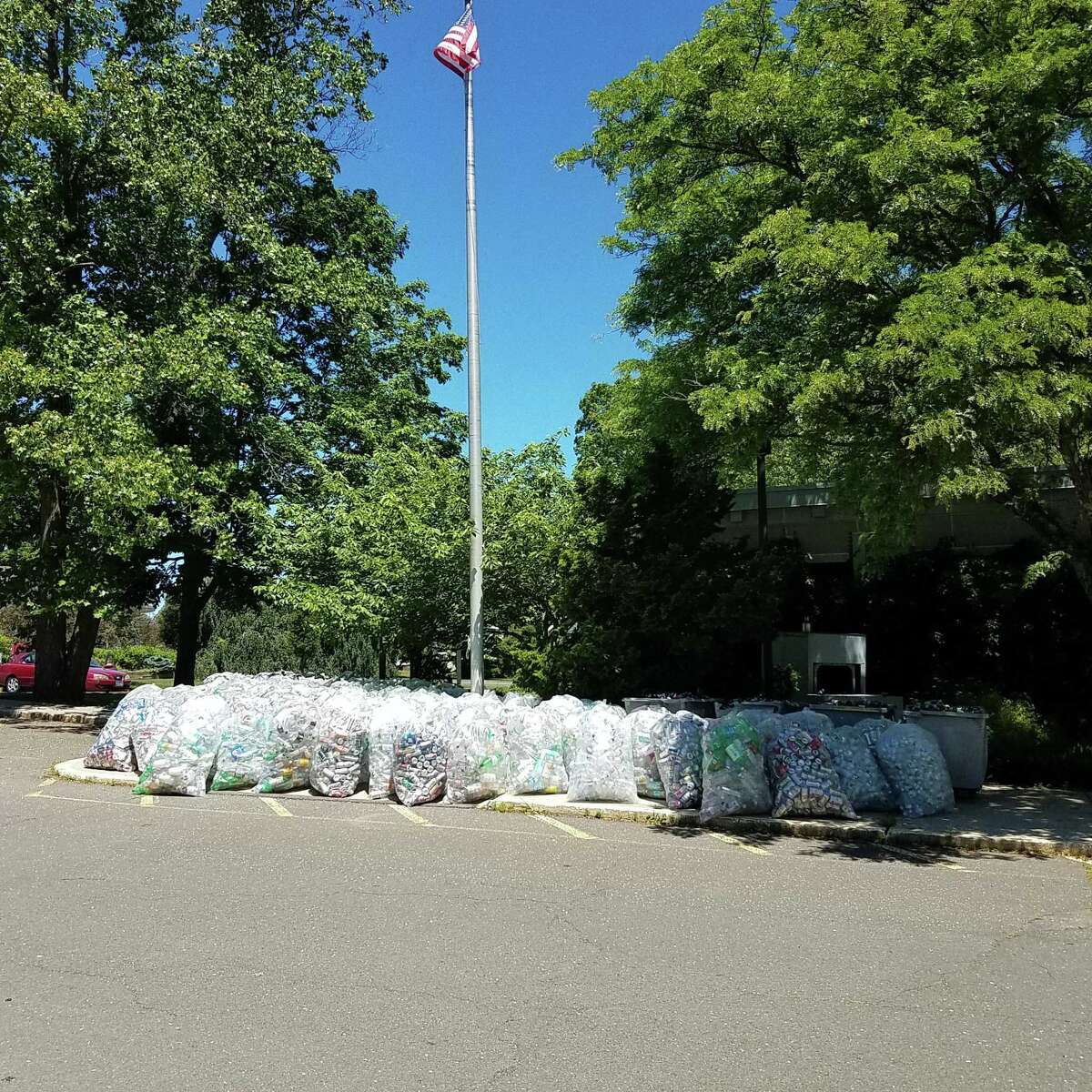 Trumbull High School Golden Eagle Marching Band held their monthly redeemables drive at the Trumbull Library on Saturday, June 13. They collected triple their normal amounts of bottles and cans. The next redeemables drive is scheduled for Saturday, July 11, from 9 a.m.-1 p.m., and is expected to be held at Trumbull High School.
