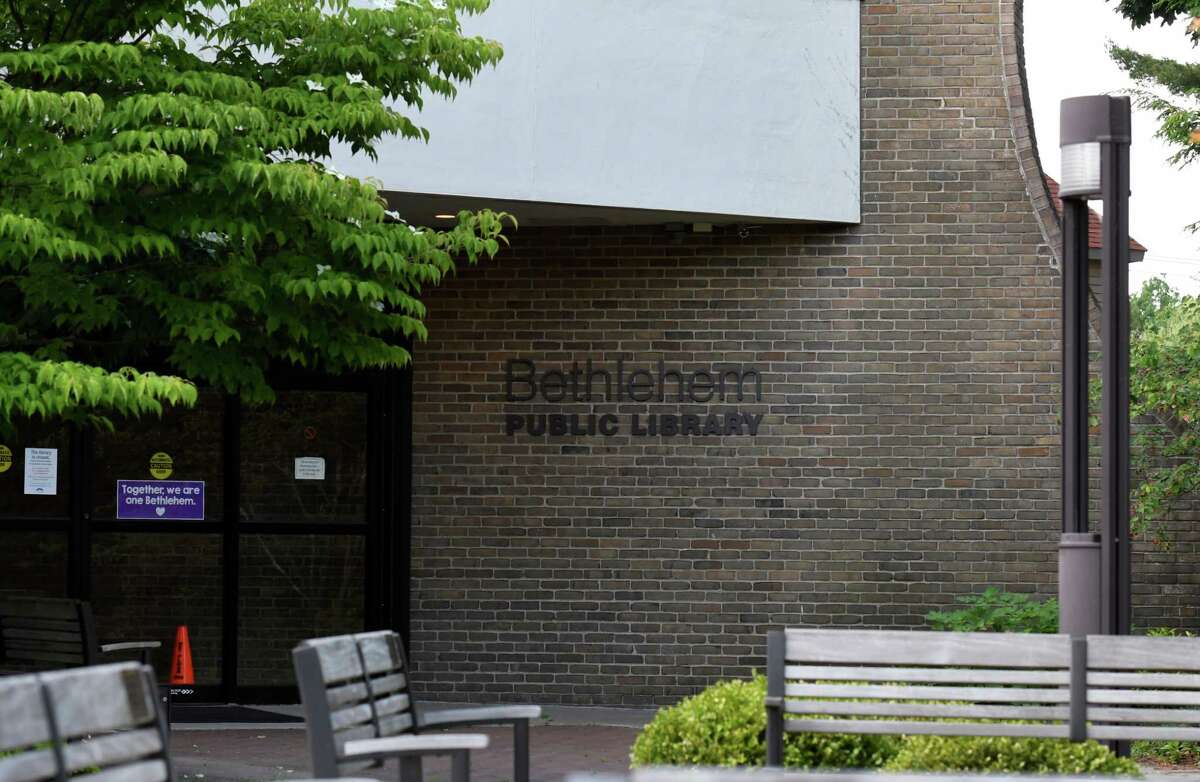 Exterior of the Bethlehem Public Library on Friday, June 19, 2020, in Bethlehem, N.Y. The library was alerted in January 2022 to some anti-Joe Biden stickers that were put on Barack Obama books. (Will Waldron/Times Union)