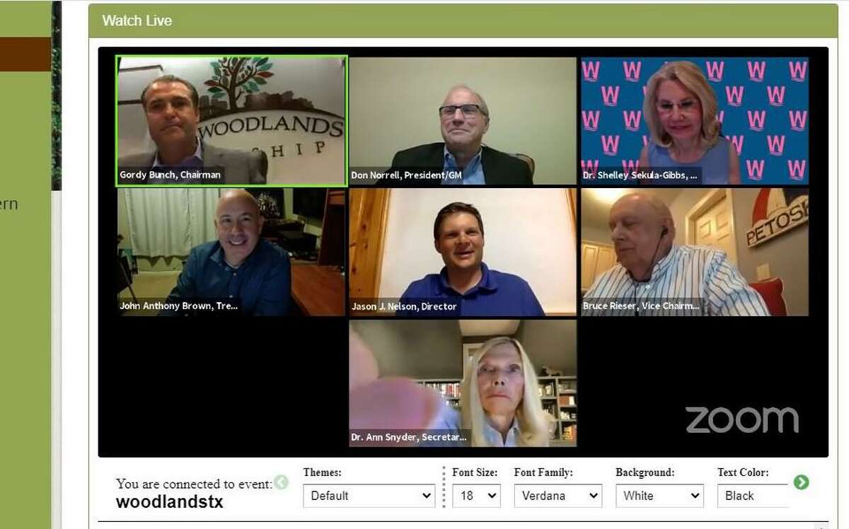 The Woodlands Township Board of Directors begins Thursday what will be a very busy six weeks of activity. The board meeting on July 16 is the first of nine meeting scheduled through late August, five of which are the special budget planning seminars over a week-long period. The meeting will be hosted online again, via Zoom video conference technology, and is scheduled for 6 p.m. Thursday, July 16. Public comment is available via telephone calls, with a special number published in the meeting agenda. Callers will be put on hold, then called to speak when it is their turn. Residents who do call are asked to mute their line until their turn to speak is called. Residents are also asked to monitor the meeting so that they can speak when it is their turn.