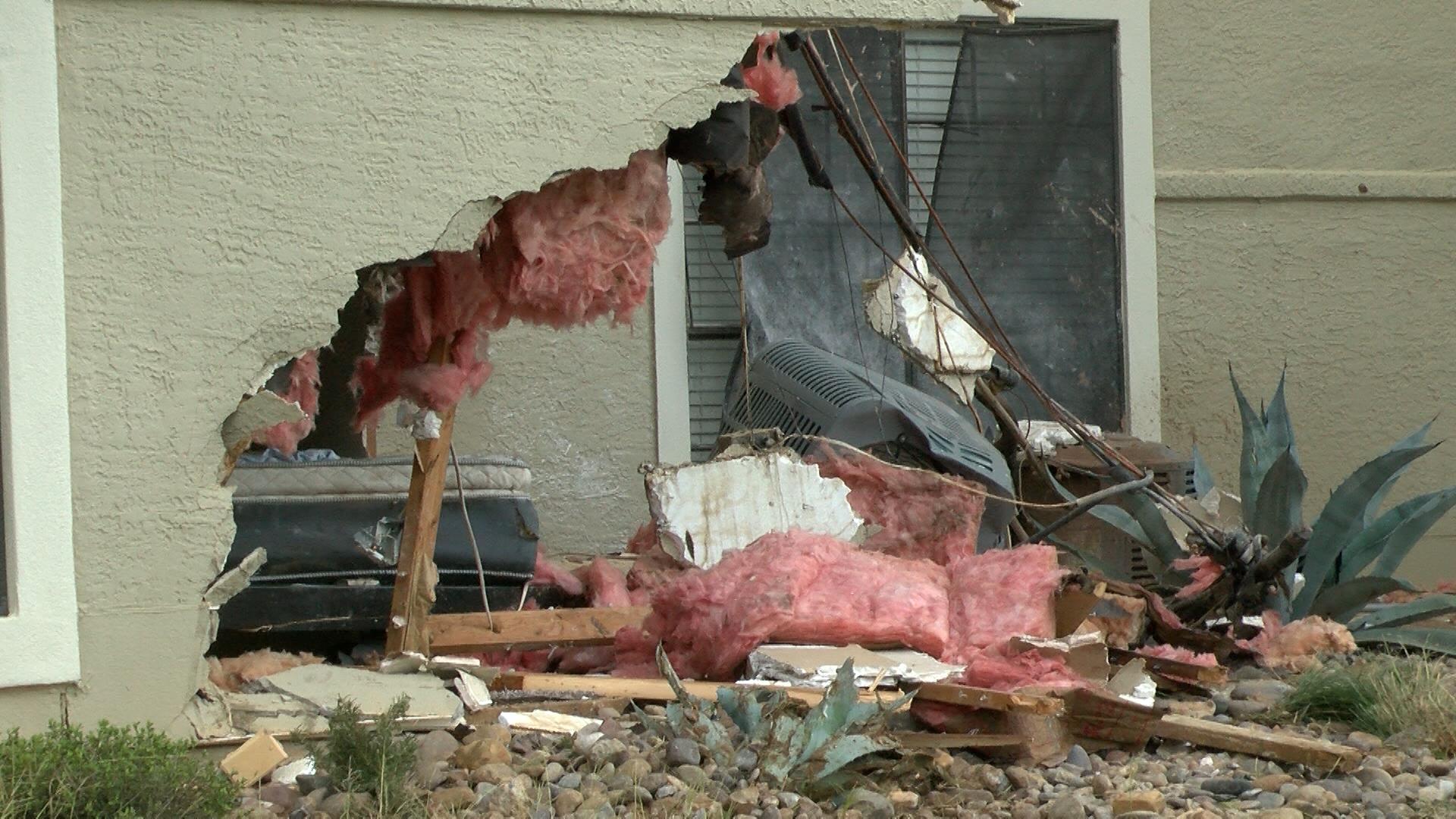 Woman injured after car crashes into Laredo apartment complex