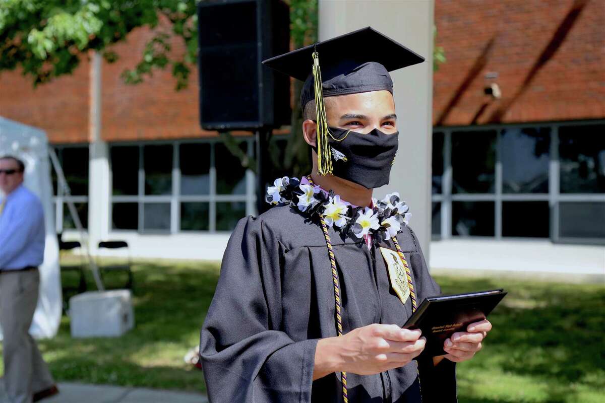 Timothy McCrae is now a graduates of Trumbull High School, along with 508 classmates. "I get to graduate from high school," agreed senior Timothy McCrae. "I wish things were back to normal, but at the same time I know they're doing their best."