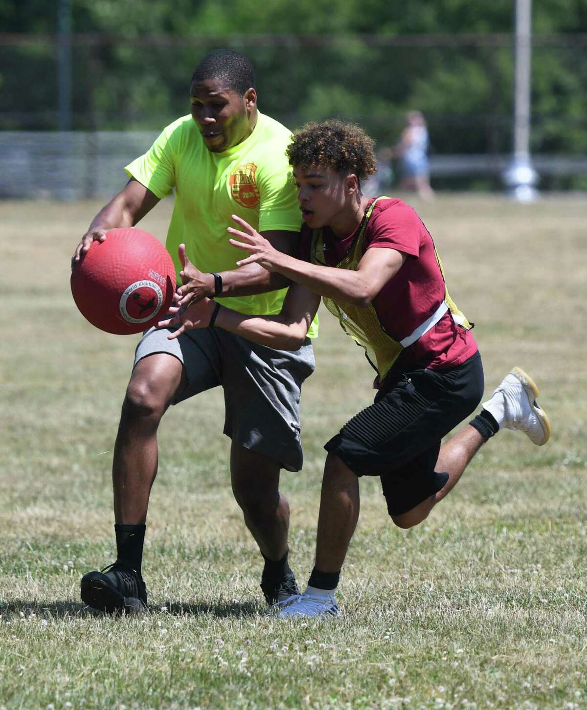 Fathers Day kickball event held at Scalzi Park