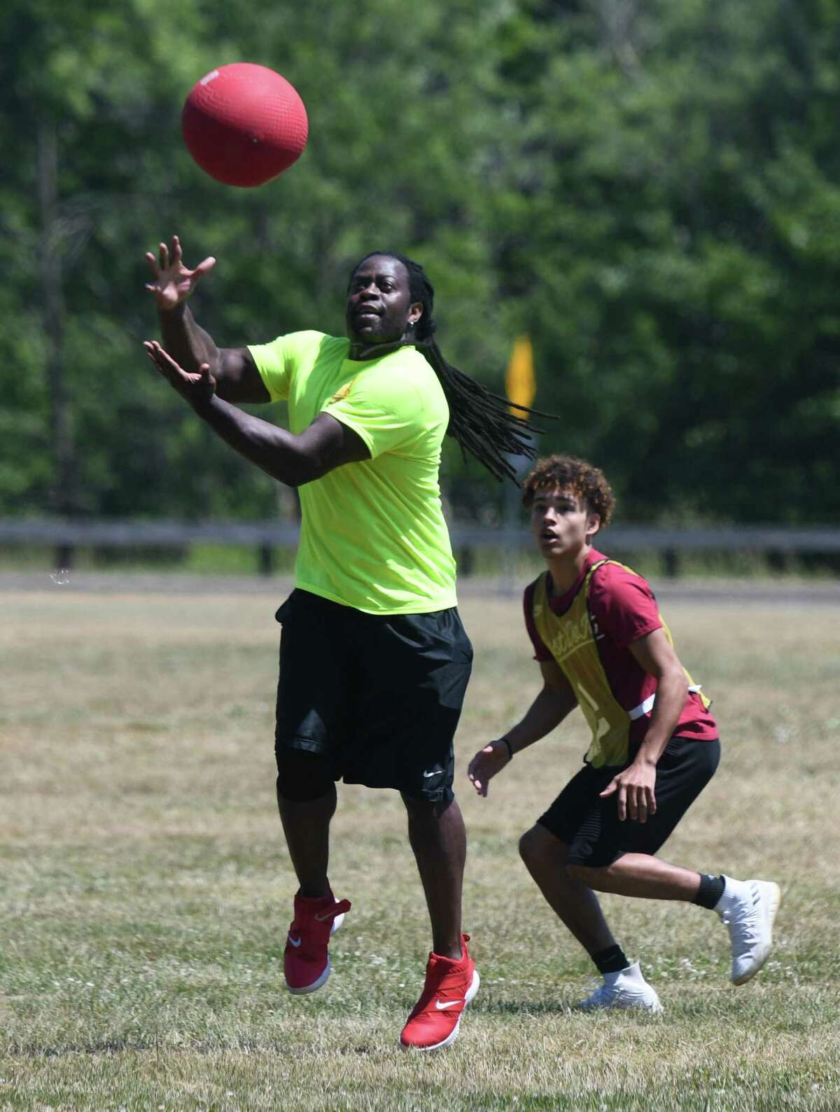 Fathers Day kickball event held at Scalzi Park
