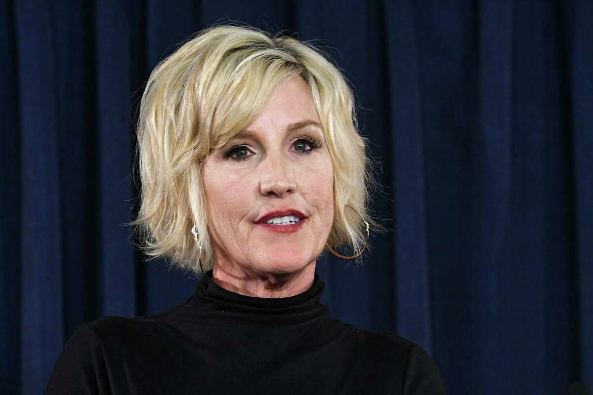 Public health and environmental advocate Erin Brockovich joins the Alliance to Prevent Legionnaires' Disease and the Allergy and Asthma Network as they hold a press conference at the Legislative Office Building on Tuesday, Jan. 24, 2017 in Albany, N.Y. The advocates are calingl on lawmakers and health officials to work towards real, effective solutions to New York's escalating Legionella and Legionnaires' disease crises. (Lori Van Buren / Times Union)