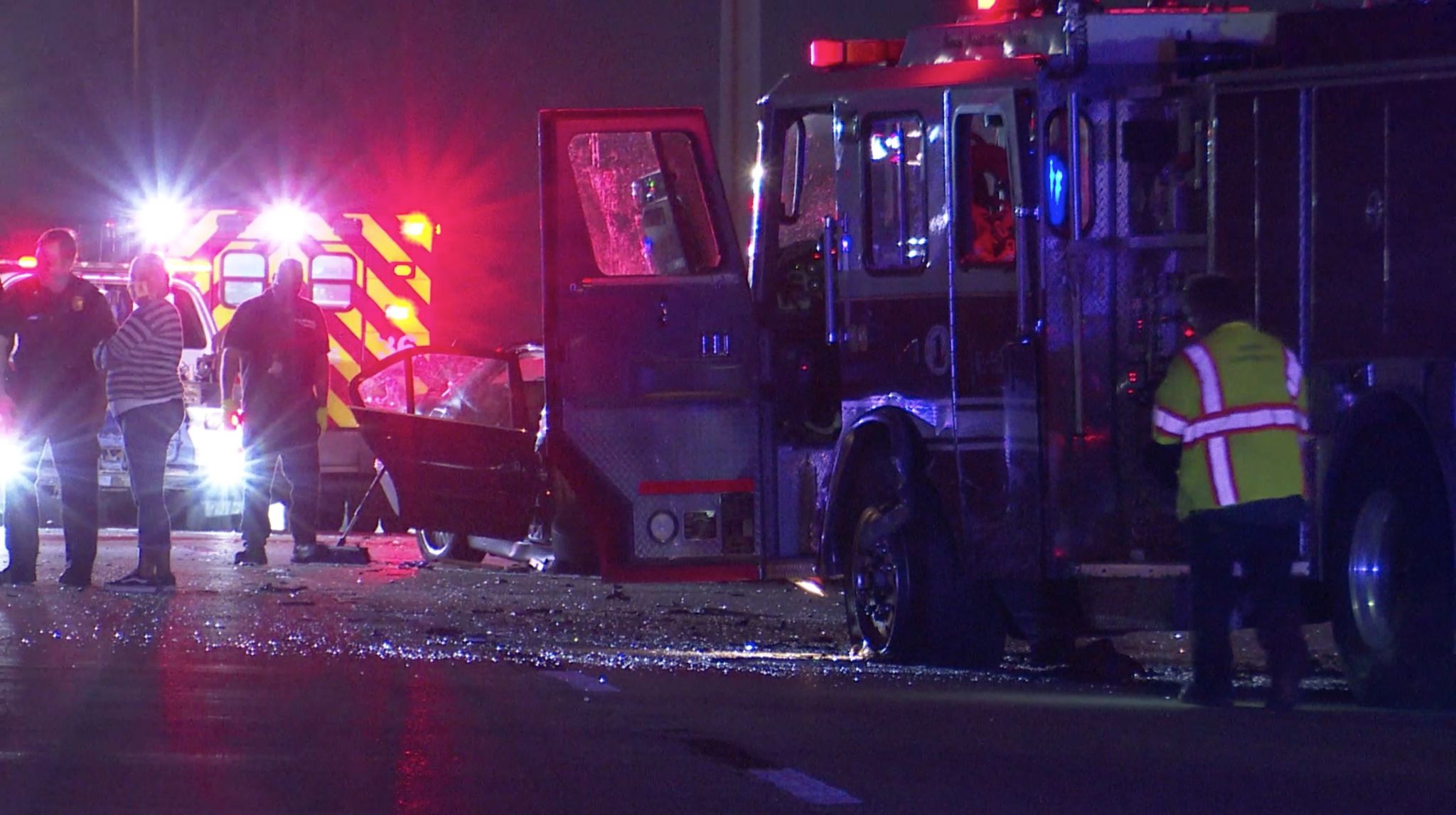 Teen, crew injured when BMW driver crashes into Houston fire engine