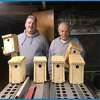 Volunteers Tom Barrell and Tow Romick made these bluebird boxes that were placed in Eisenhower Park.