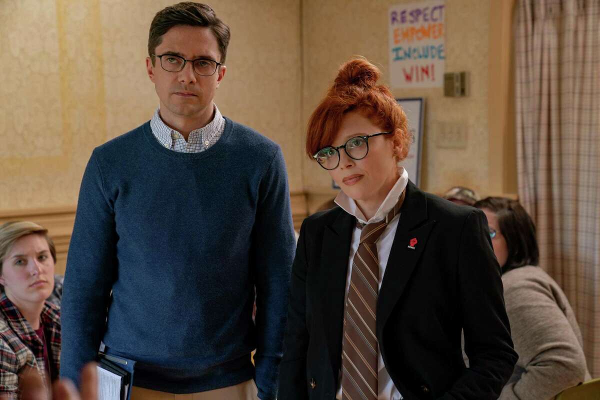 Topher Grace stars as Kurt and Natasha Lyonne as Tina in IRRESISTIBLE, a Focus Features release. An added bonus of working with Stewart, said Grace, was that often at lunch during filming, he had his own personal “Daily Show.” “I’d say, ‘Can you believe what Trump said?’ or I’d ask him about Congress, and he’d weigh in on it,” he said. Stewart is the writer and director of the movie, which is a comedy about a Democratic political consultant (Carell) who helps a retired Marine colonel run for mayor in a small Wisconsin town. The movie’s opening scenes pick up in the night of Election Day 2016 and morning after, with Carell coping with being on the losing side.