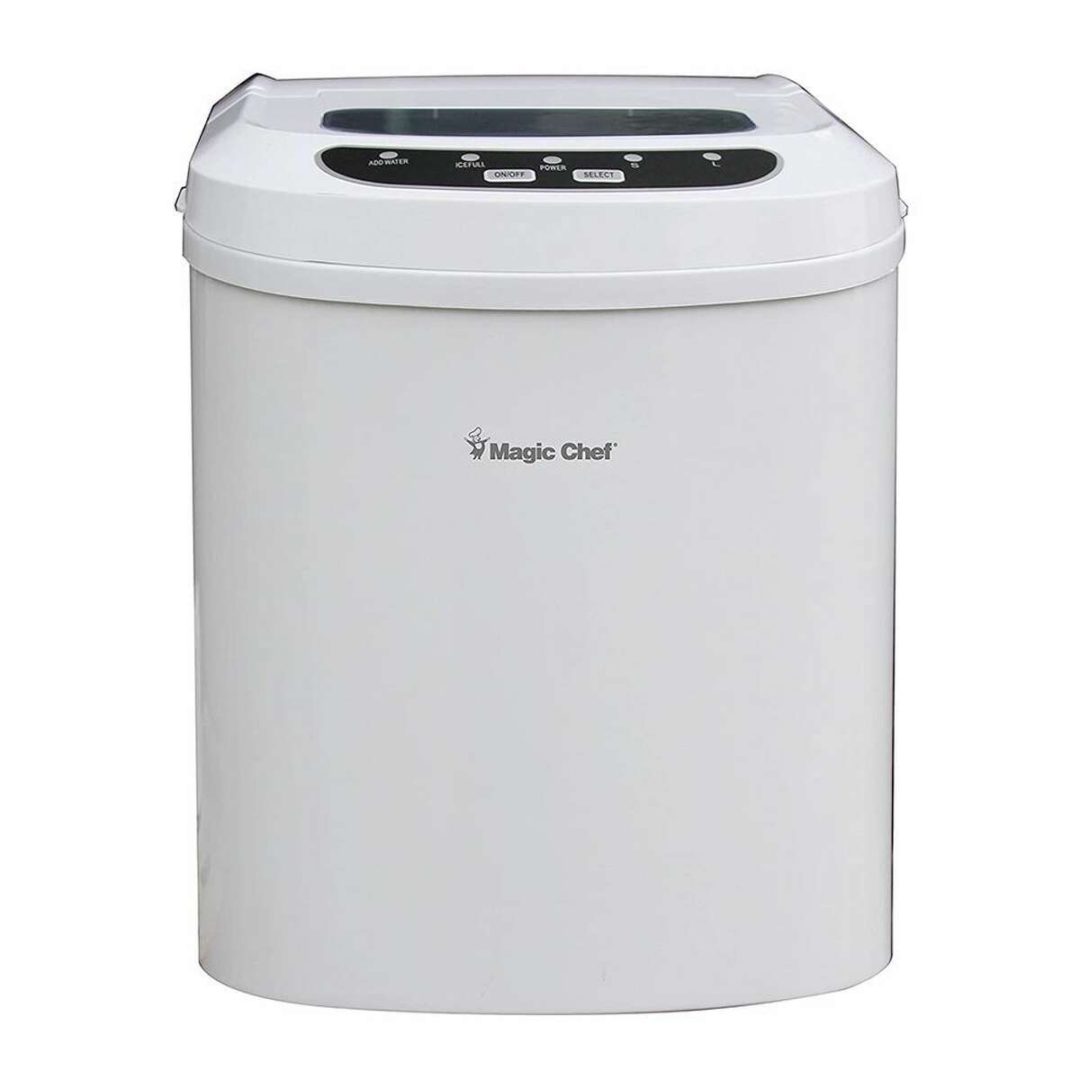 1) Magic Chef MCIM22W 27 lb. Portable Ice Maker: $132.99 Shop Now An ice maker should be quick, efficient, and easy-to-use. The Magic Chef portable ice maker ticks all those boxes and then some. It's one of the most affordable and reliable ice makers on the market. It produces fresh ice in 7 to 10 minutes depending on what size cubes you want to make. At 14 inches deep, about 13 inches tall, and 9.5 inches wide the ice maker is compact enough to fit on most countertops, and its rectangular shape and narrow build makes it easy to store or travel with. You can expect this model to produce 27 pounds of ice each day. It's available in white, silver, or black and is also a favorite of Business Insider. Read More: We Tried the Oprah-Approved Bartesian - the Keruig for Cocktails