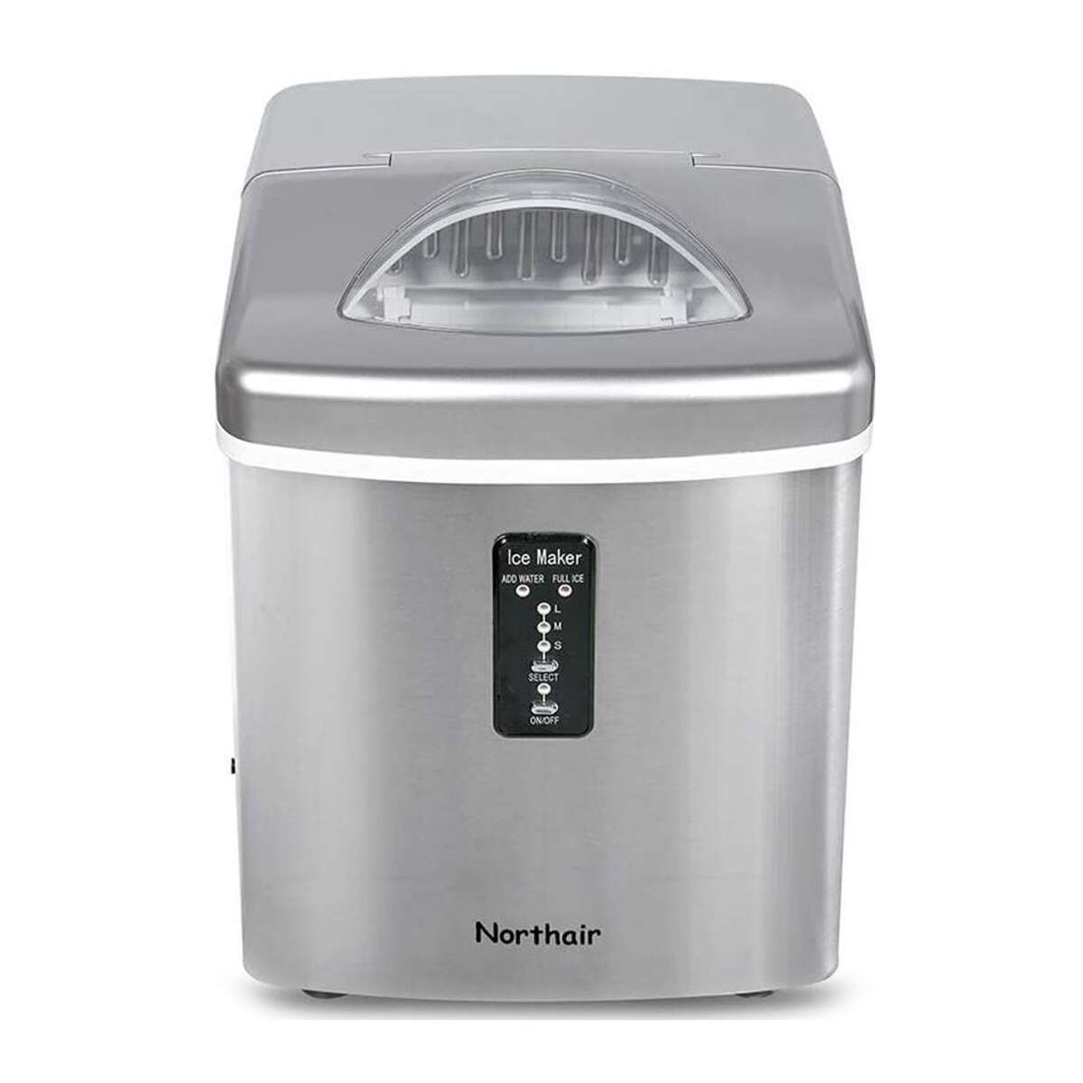 4) Northair HZB-15SA Portable Ice Maker: $149.99 Shop Now No need to settle for ice cubes that are too big (or too small) for your drink. Use this ice-cube maker's size-selection function to choose what you like. The smallest size will even fit in small water bottle openings. This portable ice maker produces and dispenses ice at a rate of up to 35 pounds in a day. Plus, its sleek platinum finish adds a sophisticated statement to your 亚洲游国际集团home.