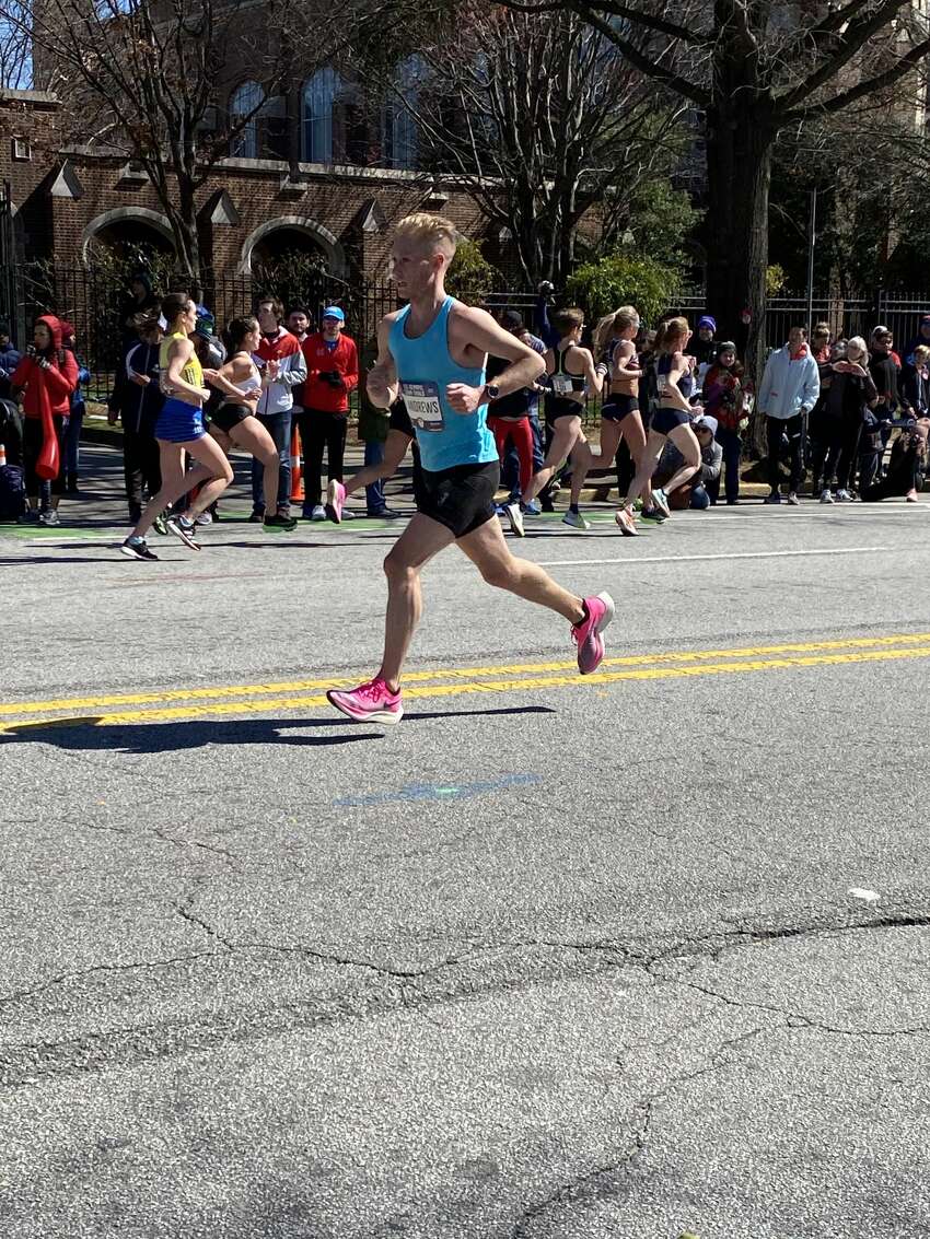 Jake Andrews competes at the U.S. Olympic Marathon Trials in Atlanta. (Courtesy of Shylah Weber)