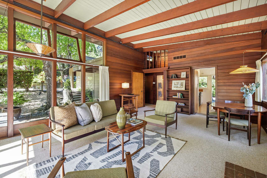Walls of glass, beamed ceilings and wood-paneled walls are all hallmarks of mid-century design. Born in Germany in 1914, Schiekele held degrees from the Ecole Nationale d'Art Decoratif in France and University of California, Berkeley School of Architecture. He practiced in the Bay Area and abroad for many years before returning to UCB to oversee new campus development.