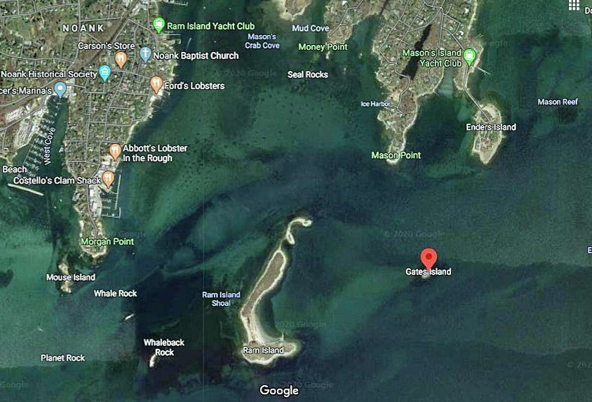 Gates Island is located on the eastern end of Long Island Sound off Stonington.