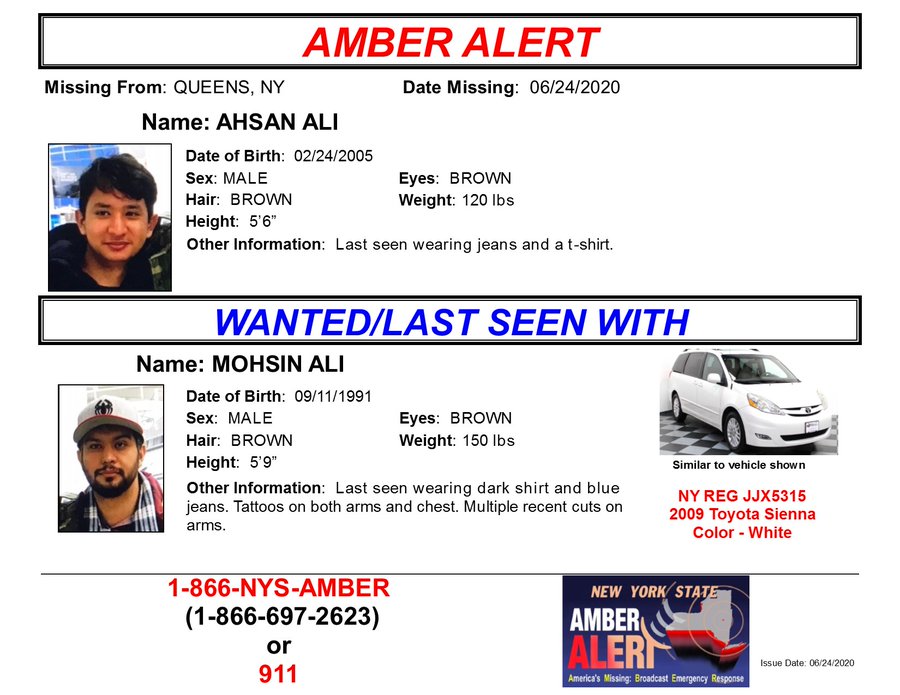 Amber Alert Issued For New York City Teen