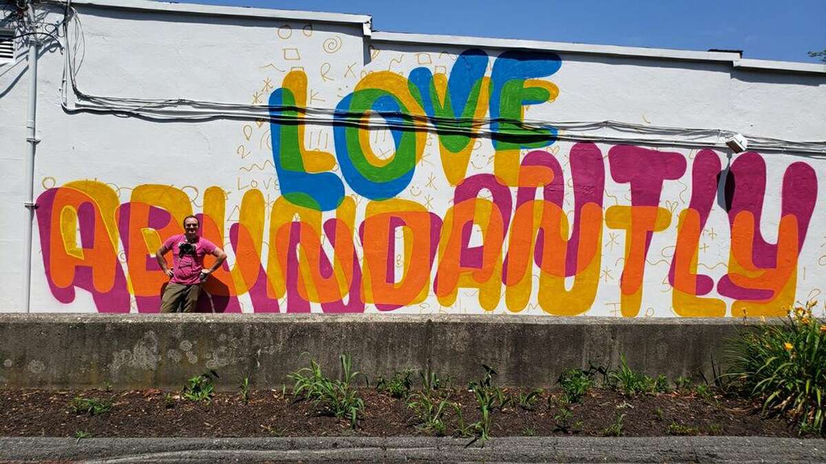 This mural was created by artist Brian Kaspr Tuesday in downtown Darien on the side of Green & Tonic's wall, in partnership with The Corbin District. Read the full story of how it all came together on DarienTimes.com.