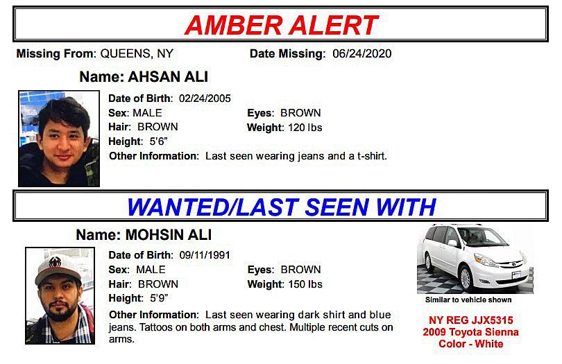 NYC Amber Alert Shared By CT Police Canceled