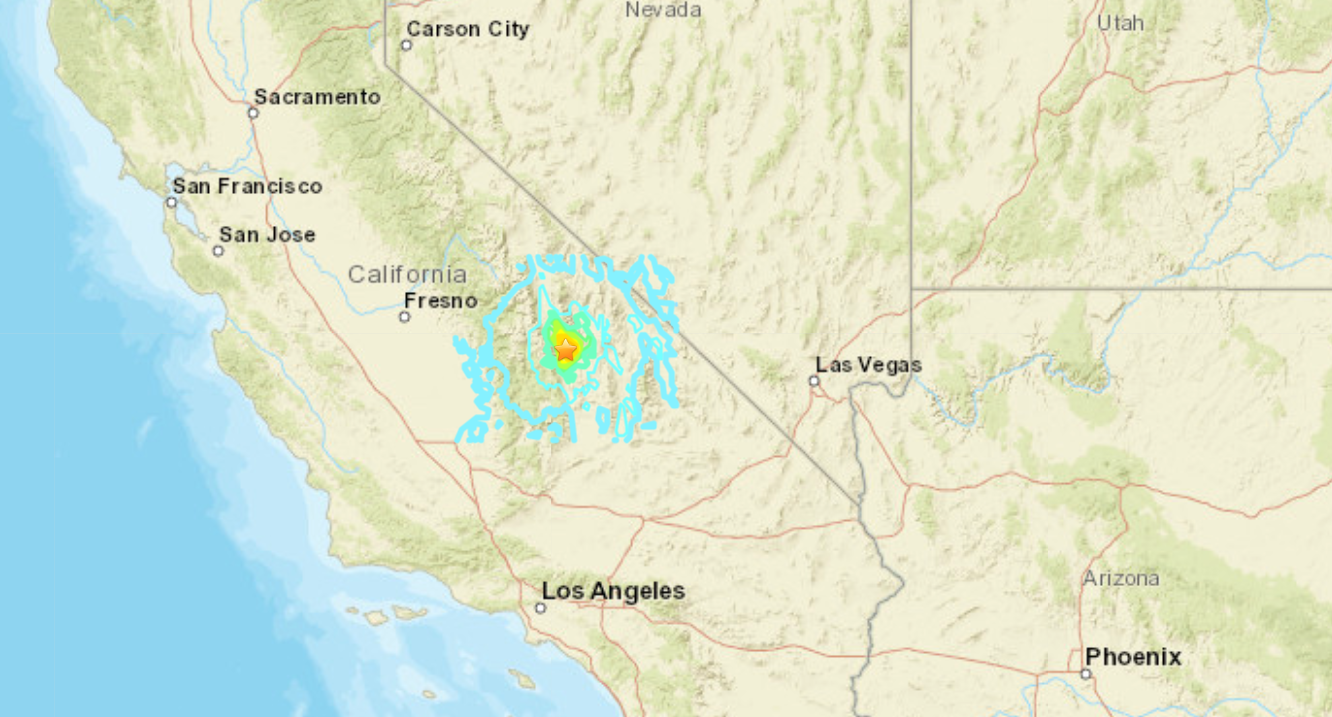 Magnitude-5.8 earthquake strikes 150 miles north of Los Angeles