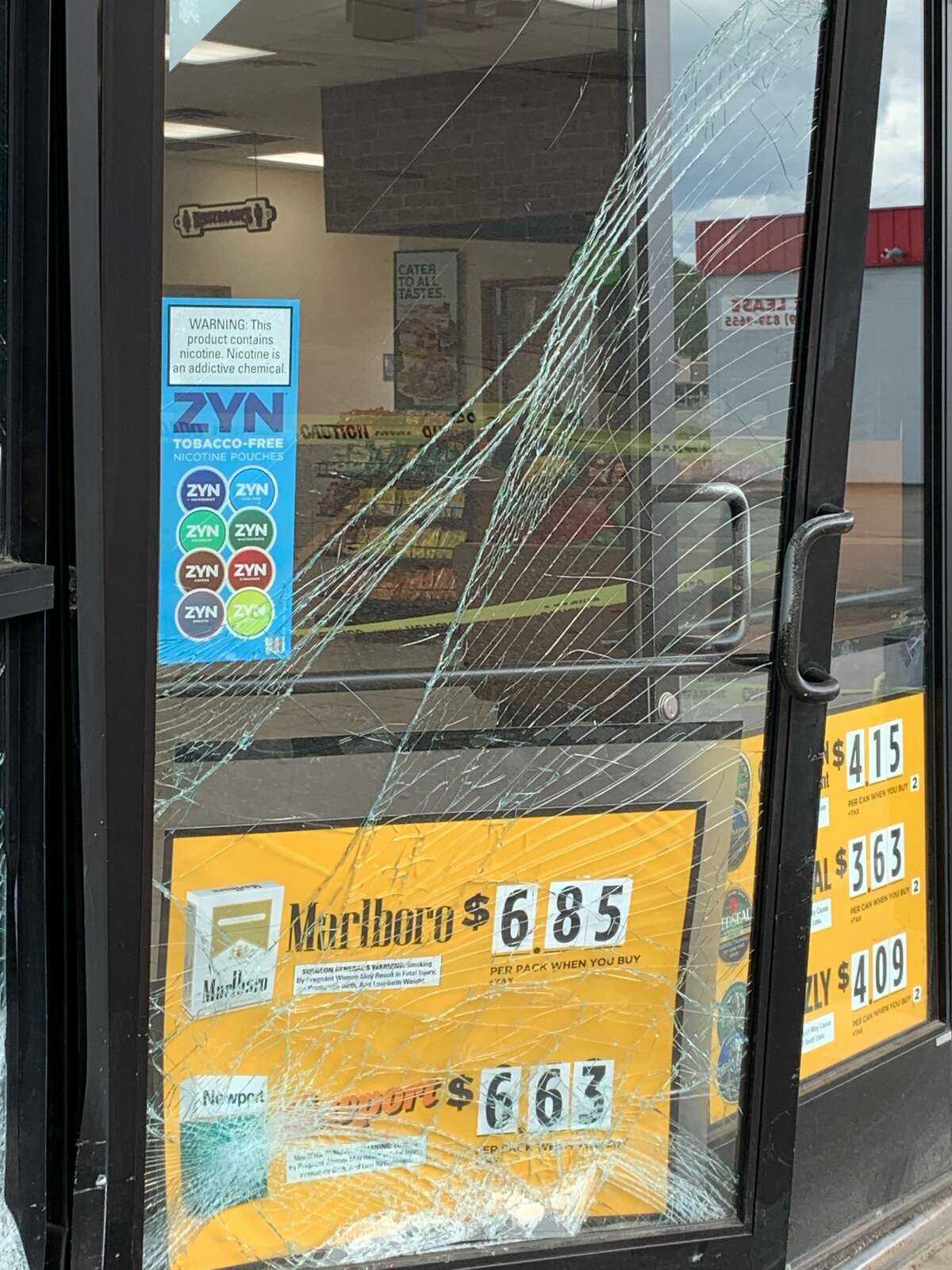 The Marathon/Next Door Food Store located at 3520 Isabella Street was heavily damaged when a car crashed through the building's front doors Wednesday morning, June 24, 2020.