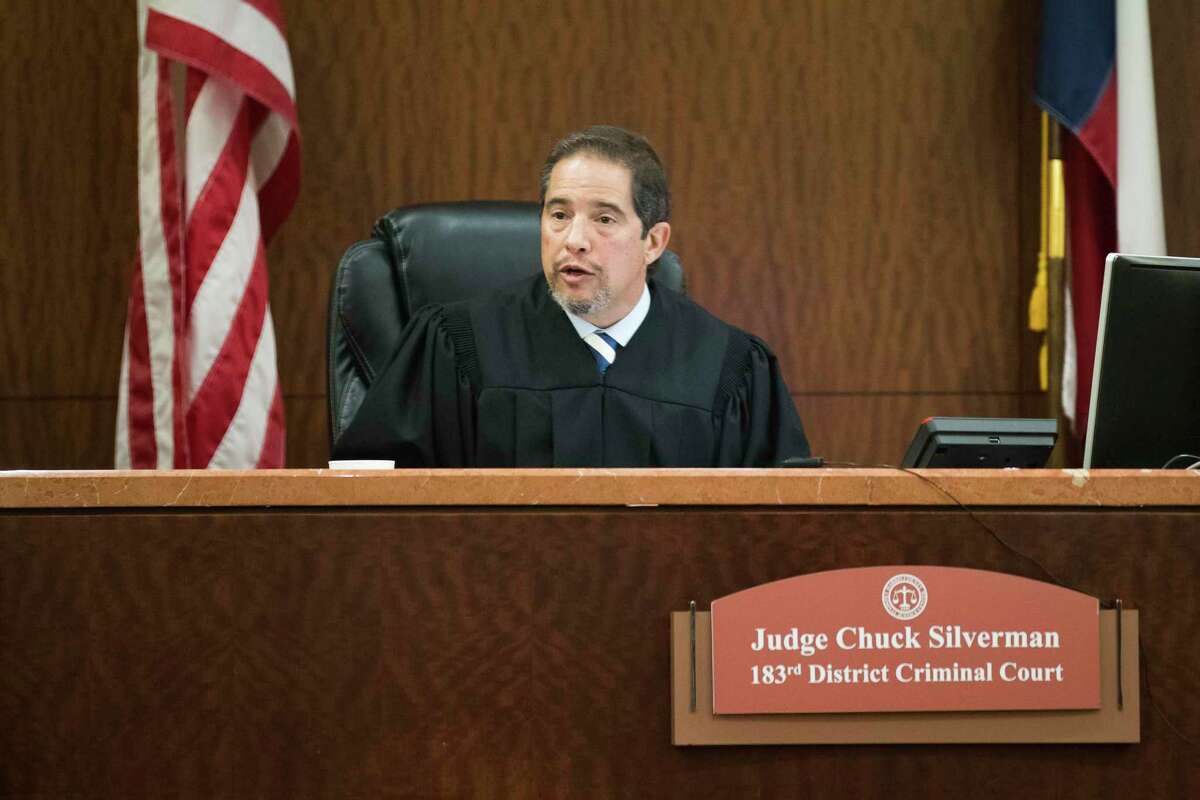 Judge Chuck Silverman minutes before the hearing of defendant Kendrick Johnson on Wednesday, June 5, 2019, in Houston.