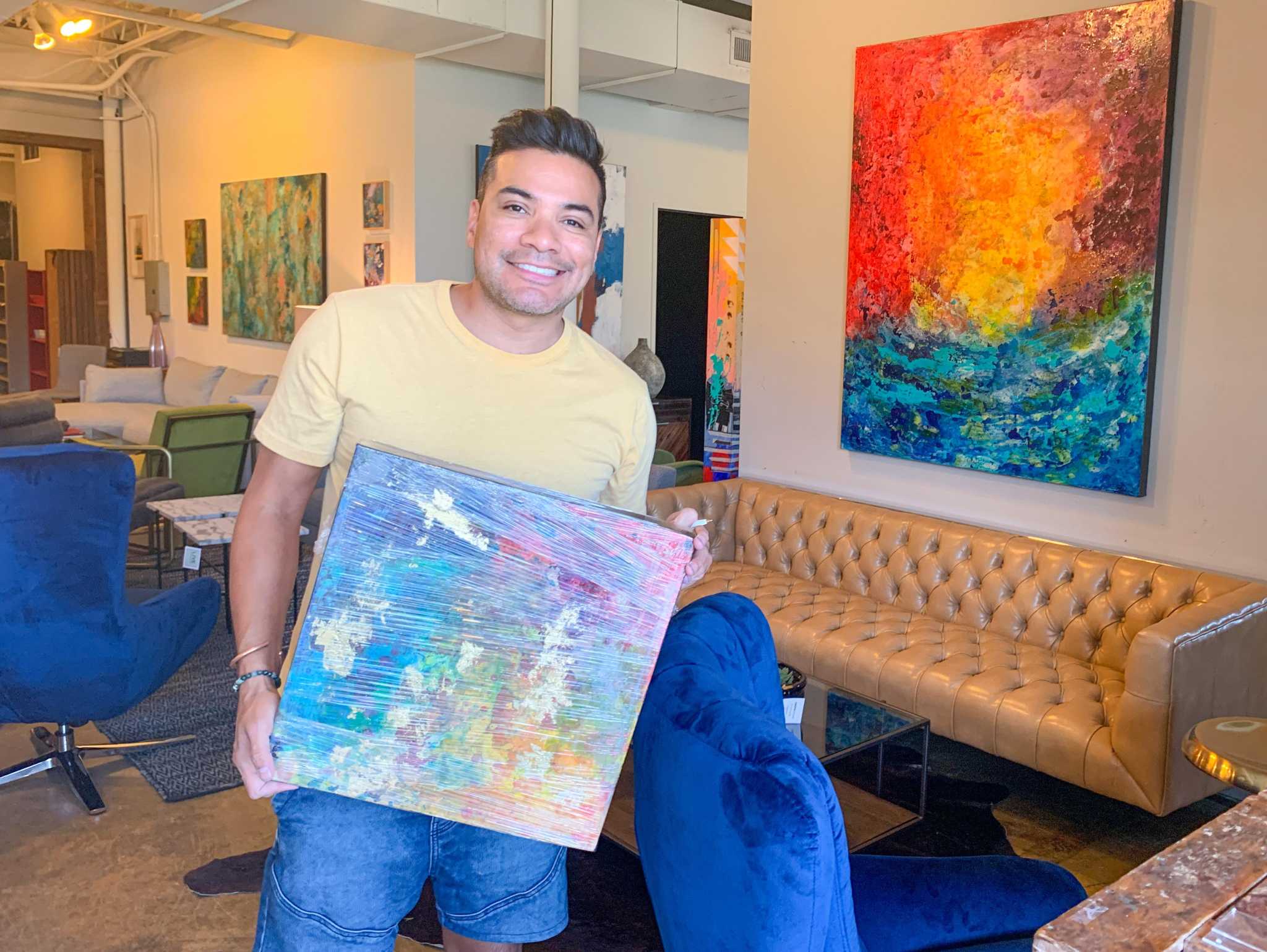 Houston Furniture Bank’s live art auction raises money for No Kids On