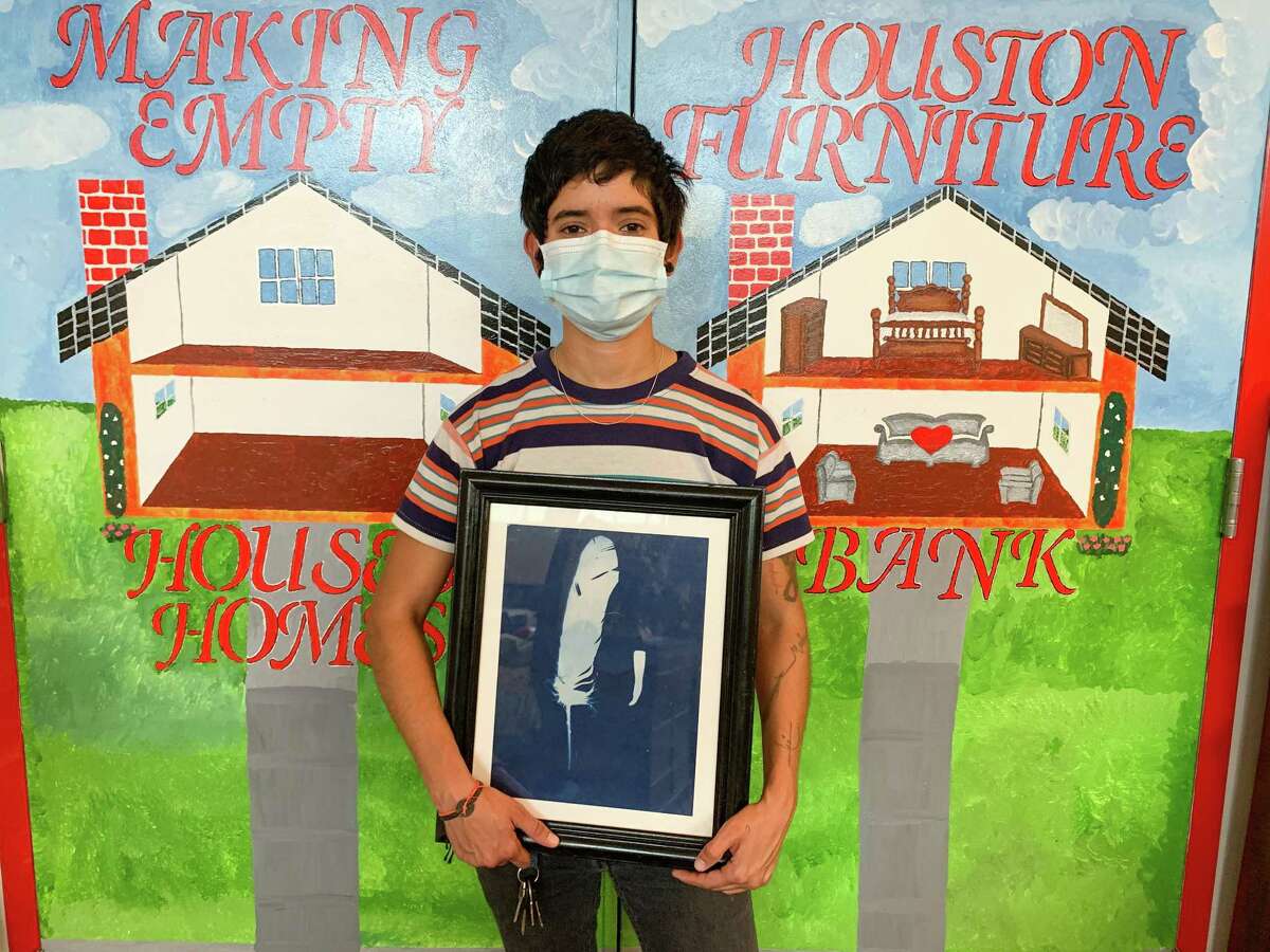 Stephanie Gonzalez’s piece, titled “Feather,” will be part of the Art for All auction.