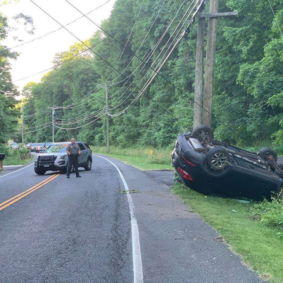 SUV flips upside down on Route 39 in Sherman The Register Citizen