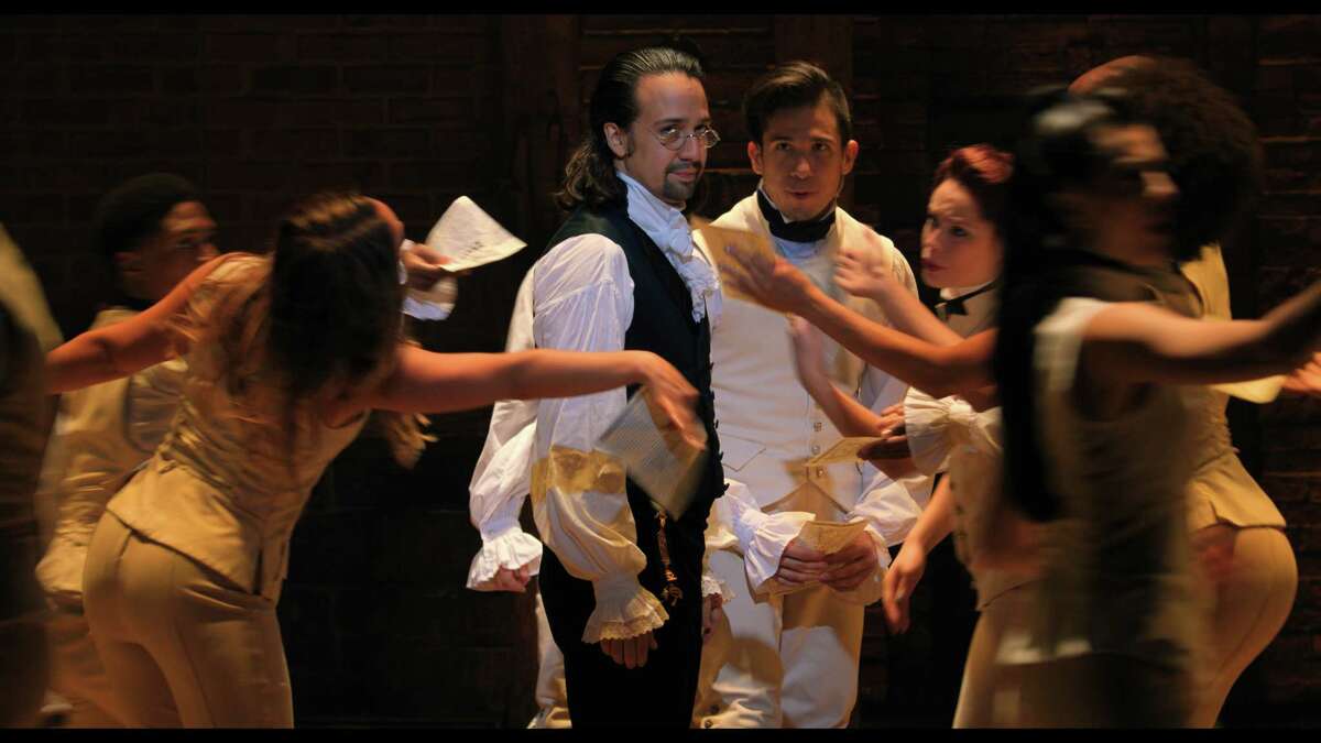 Lin-Manuel Miranda is Alexander Hamilton in "Hamilton," in the filmed version of the original Broadway production.