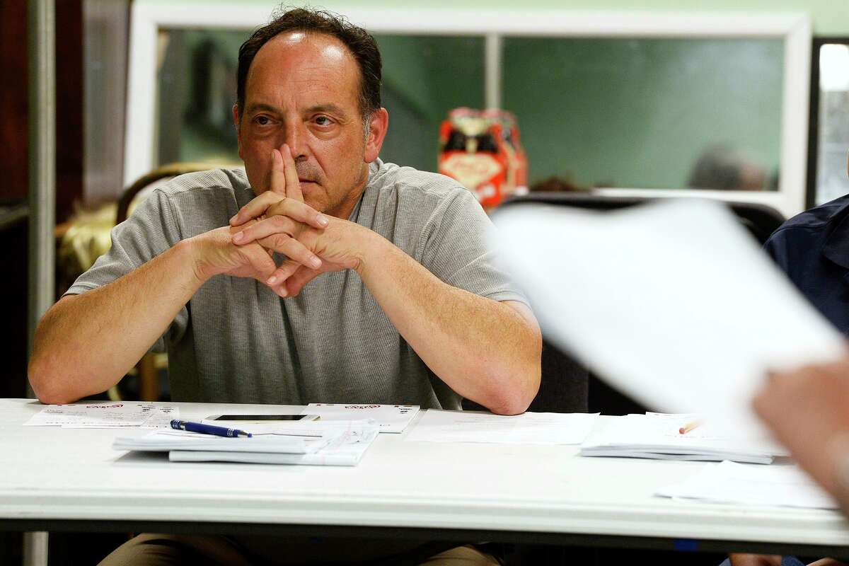 Director John Manfredi watches during auditions for the reading of "Stuck in RV Land" by local playwright Patricia Barry Rumble at Beaumont Community Players. The stage reading will be performed at 6:30 p.m. Sept. 16. Photo taken Wednesday 8/29/18 Ryan Pelham/The Enterprise