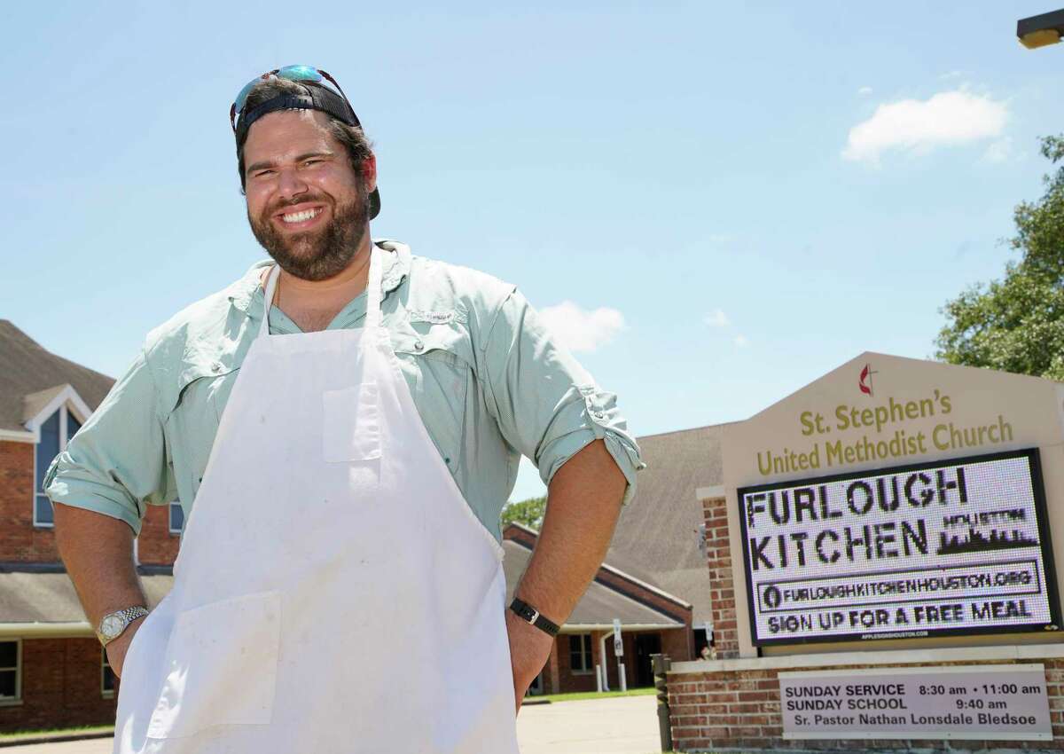 Rev. Nathan Lonsdale Bledsoe is shown at St. Stephen’s United Methodist Church, 2003 W. 43rd St., Thursday, June 18, 2020, in Houston. Furlough Kitchen Houston offers free meals by reservation for curbside pick-up. So far, the church has provided about 1,400 free meals to the community.