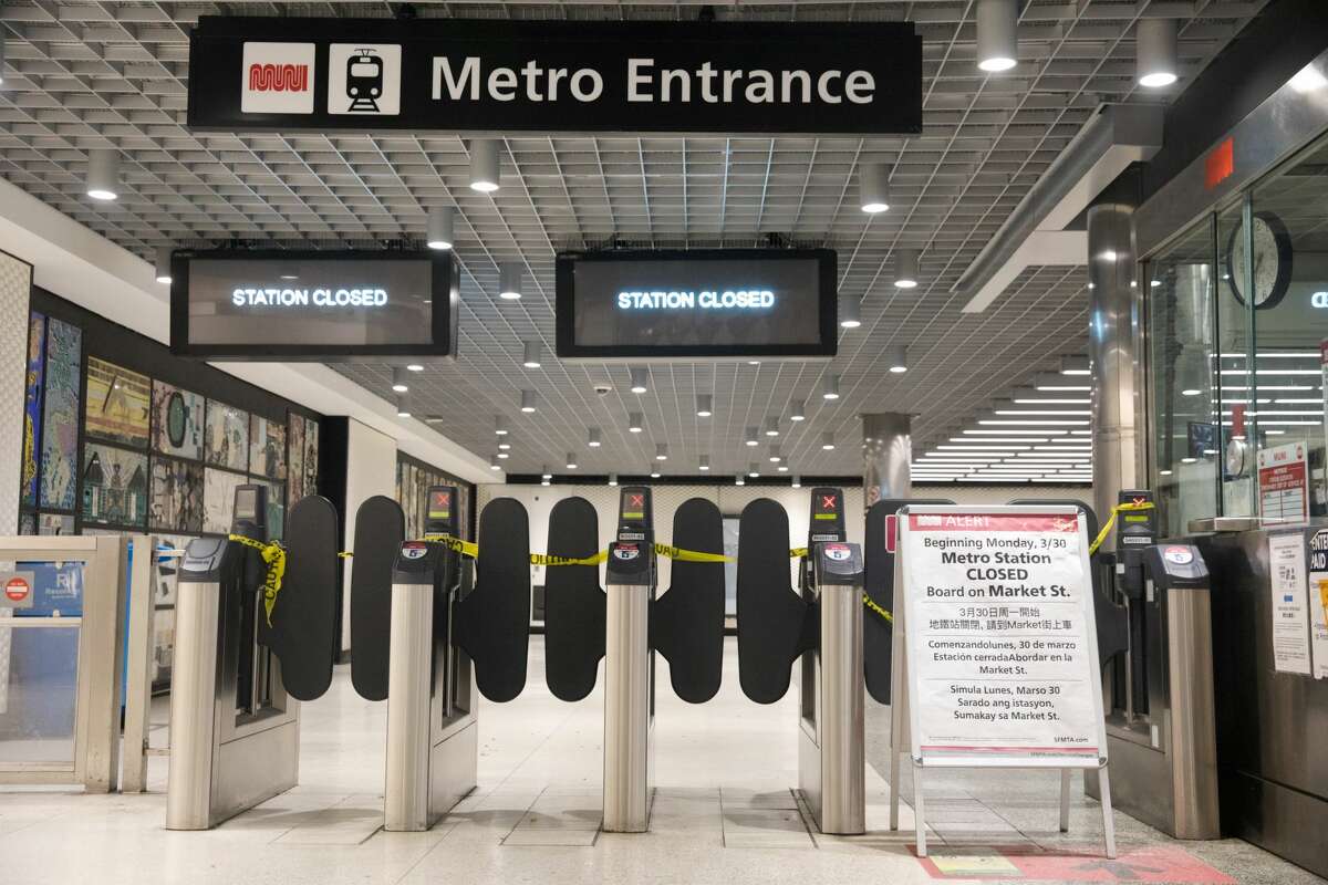 File photo of the entrance to the Muni Metro at Powell Station in San Francisco.