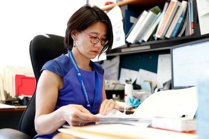 Dr. Erica Pan, the Alameda County public health officer, at her office in Oakland, Calif., on Thursday, June 25, 2020. Dr. Pan, like many other public health officers, has been the target of harassment by people upset about directives to curb the pandemic, such as wearing masks.