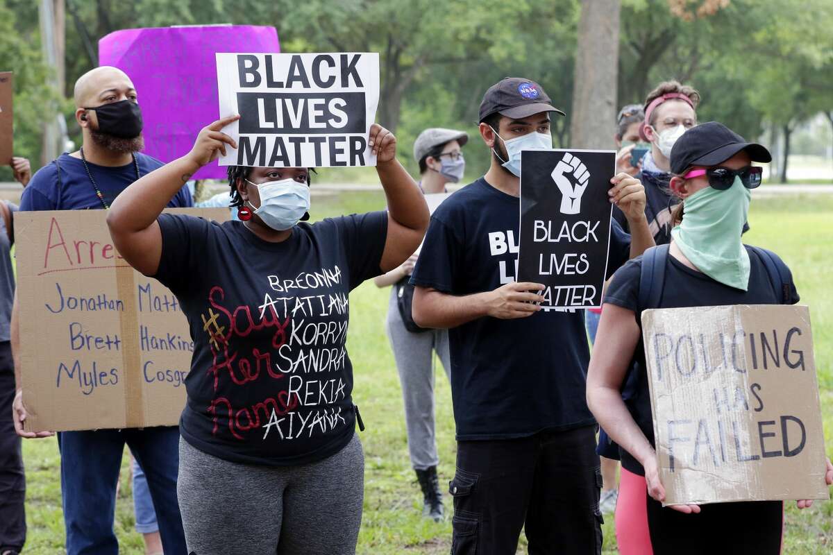 Photos: Houstonians march through Hermann Park to demand justice for ...