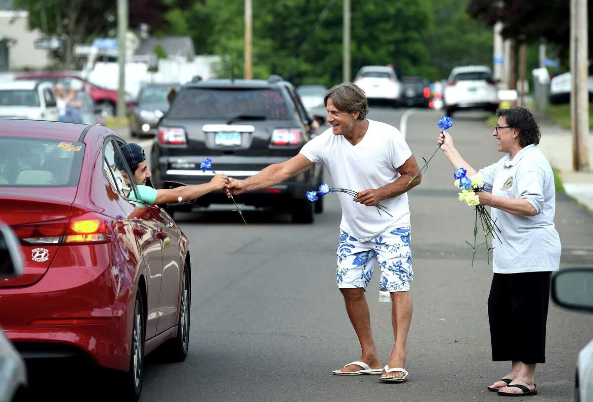 Photos Motorcade for East Haven High School graduates