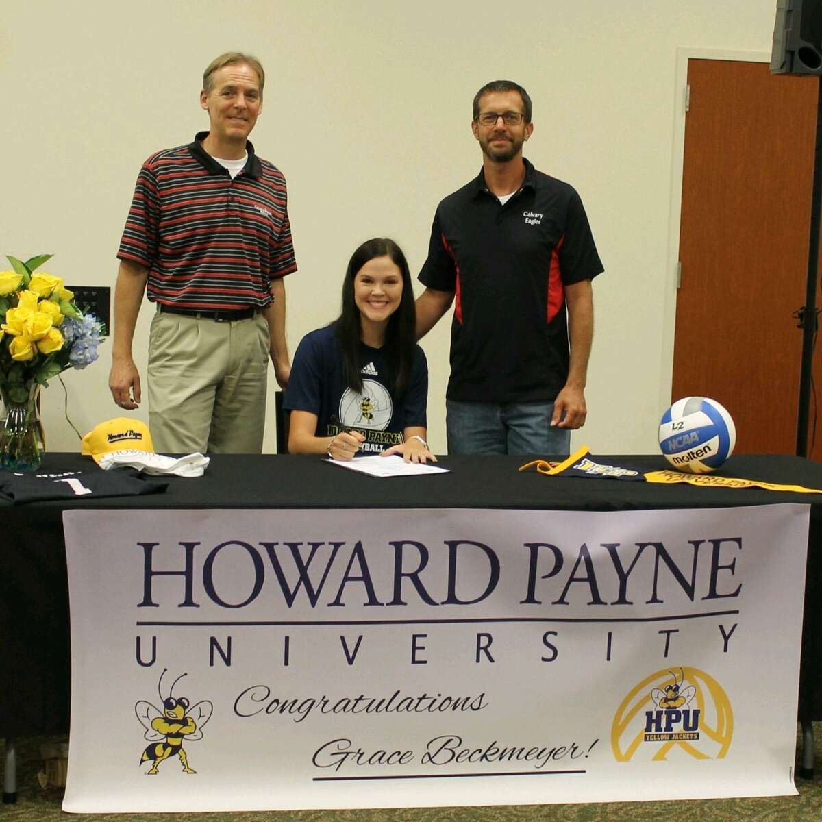 Grace Beckmeyer, a 2020 graduate of Calvary Baptist School, signed to play volleyball for Howard Payne University recently. From coach Mike Riggens “I enjoyed coaching Grace these last two years. Always eager to learn ways to improve her skills, Grace’s tremendous work ethic resulted in setting the standard for the team. I’m so proud of her accomplishments and look forward to seeing her play at the next level.”